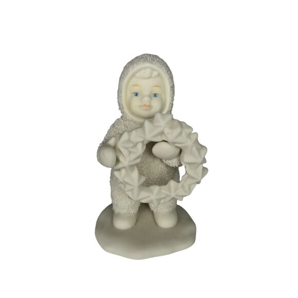Department 56 Snowbabies Figurine Holding Star Wreath christmas collectible - Picture 10 of 10